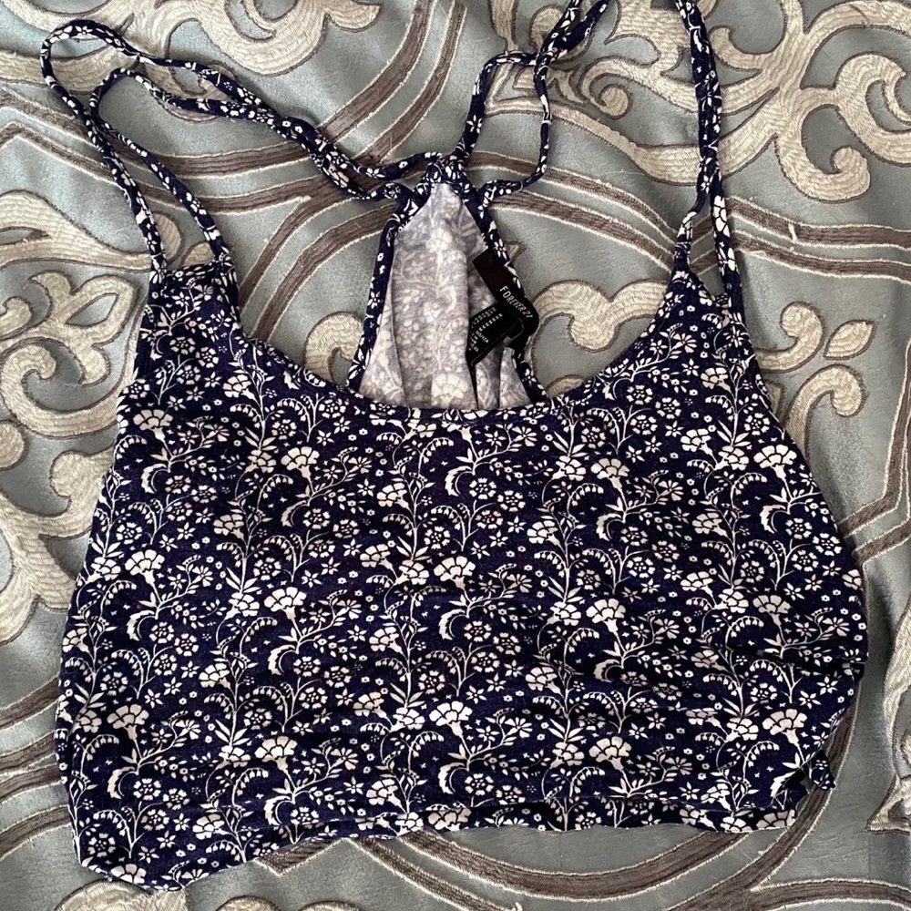 flowered crop top